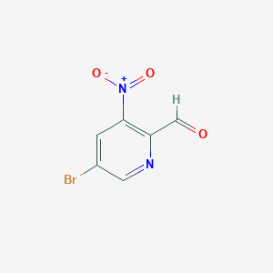 molecular formula C6H3BrN2O3 B1441423 5-Bromo-3-nitropyridine-2-carbaldehyde CAS No. 1086838-46-1