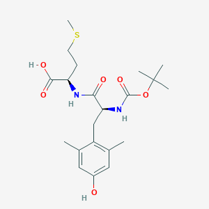 molecular formula C21H32N2O6S B14414324 N-(tert-Butoxycarbonyl)-2,6-dimethyl-L-tyrosyl-D-methionine CAS No. 80102-94-9