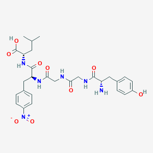 molecular formula C28H36N6O9 B14414335 L-Tyrosylglycylglycyl-4-nitro-L-phenylalanyl-L-leucine CAS No. 83646-35-9