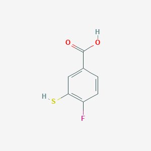 B1441434 4-Fluoro-3-sulfanylbenzoic acid CAS No. 1219001-34-9
