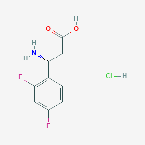 molecular formula C9H10ClF2NO2 B1441436 (3R)-3-amino-3-(2,4-difluorophenyl)propanoic acid hydrochloride CAS No. 1354970-81-2