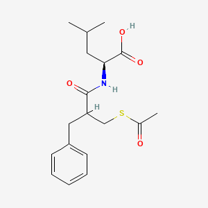 molecular formula C18H25NO4S B14414414 N-{2-[(Acetylsulfanyl)methyl]-3-phenylpropanoyl}-L-leucine CAS No. 80970-02-1