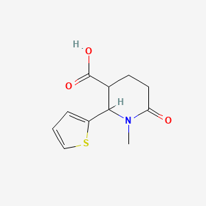 molecular formula C11H13NO3S B1441444 1-Methyl-6-oxo-2-(thiophen-2-yl)piperidine-3-carboxylic acid CAS No. 1334148-77-4
