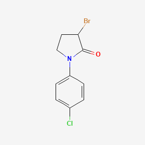 molecular formula C10H9BrClNO B1441445 3-Bromo-1-(4-chlorophenyl)pyrrolidin-2-one CAS No. 804555-00-8
