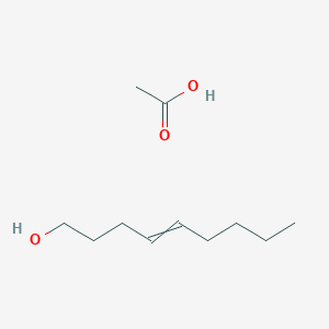 molecular formula C11H22O3 B14414541 Acetic acid;non-4-en-1-ol CAS No. 83165-97-3