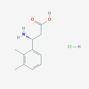 molecular formula C11H16ClNO2 B1441456 (3R)-3-amino-3-(2,3-dimethylphenyl)propanoic acid hydrochloride CAS No. 1354970-75-4