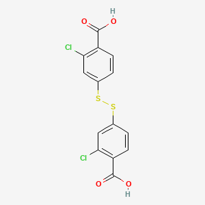 molecular formula C14H8Cl2O4S2 B14414583 Benzoic acid, 4,4'-dithiobis[2-chloro- CAS No. 81542-91-8