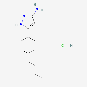molecular formula C13H24ClN3 B1441460 3-(4-butylcyclohexyl)-1H-pyrazol-5-amine hydrochloride CAS No. 1486498-73-0
