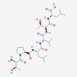 molecular formula C30H54N6O9 B14414602 L-Threonyl-L-prolyl-L-leucyl-L-valyl-L-threonyl-L-leucine CAS No. 83162-96-3