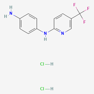 1-N-[5-(trifluoromethyl)pyridin-2-yl]benzene-1,4-diamine dihydrochloride