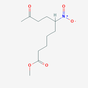 molecular formula C11H19NO5 B14414713 Decanoic acid, 6-nitro-9-oxo-, methyl ester CAS No. 87298-08-6