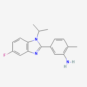 5-[5-fluoro-1-(propan-2-yl)-1H-1,3-benzodiazol-2-yl]-2-methylaniline