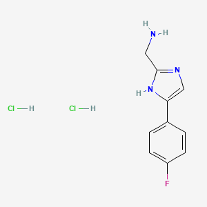 [4-(4-fluorophenyl)-1H-imidazol-2-yl]methanamine dihydrochloride