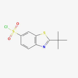 molecular formula C11H12ClNO2S2 B1441483 2-Tert-butyl-1,3-benzothiazole-6-sulfonyl chloride CAS No. 91170-94-4
