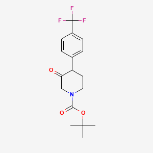 molecular formula C17H20F3NO3 B1441484 Tert-butyl 3-oxo-4-[4-(trifluoromethyl)phenyl]piperidine-1-carboxylate CAS No. 1354953-32-4