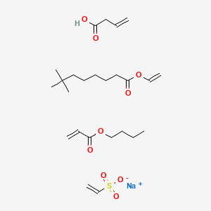 molecular formula C25H43NaO9S B14414848 Sodium;but-3-enoic acid;butyl prop-2-enoate;ethenesulfonate;ethenyl 7,7-dimethyloctanoate CAS No. 82199-03-9