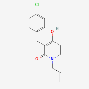 molecular formula C15H14ClNO2 B1441485 1-allyl-3-(4-chlorobenzyl)-4-hydroxy-2(1H)-pyridinone CAS No. 477856-22-7
