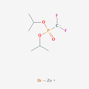 molecular formula C7H14BrF2O3PZn B14414947 Zinc, [[bis(1-methylethoxy)phosphinyl]difluoromethyl]bromo- CAS No. 82845-21-4