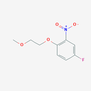 molecular formula C9H10FNO4 B1441500 4-Fluoro-1-(2-methoxyethoxy)-2-nitrobenzene CAS No. 1092496-30-4
