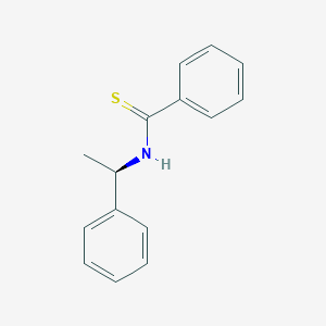 molecular formula C15H15NS B14415004 Benzenecarbothioamide, N-[(1R)-1-phenylethyl]- CAS No. 86022-50-6
