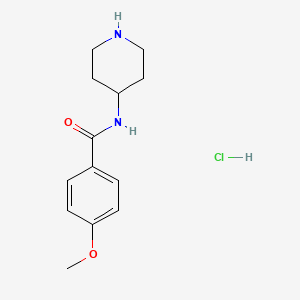 molecular formula C13H19ClN2O2 B1441502 4-Methoxy-N-(4-piperidinyl)benzamide hydrochloride CAS No. 1219948-56-7