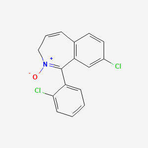 molecular formula C16H11Cl2NO B14415049 8-Chloro-1-(2-chlorophenyl)-2-oxo-3H-2lambda~5~-benzazepine CAS No. 81078-25-3