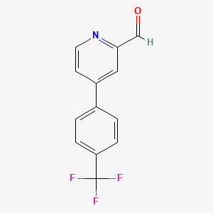 B1441505 4-(4-(Trifluoromethyl)phenyl)picolinaldehyde CAS No. 1005189-47-8