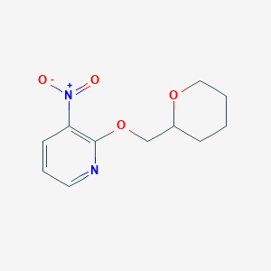 molecular formula C11H14N2O4 B1441506 3-Nitro-2-(tetrahydro-2H-pyran-2-ylmethoxy)pyridine CAS No. 1287218-47-6