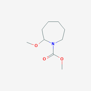 molecular formula C9H17NO3 B14415064 Methyl 2-methoxyazepane-1-carboxylate CAS No. 84839-66-7