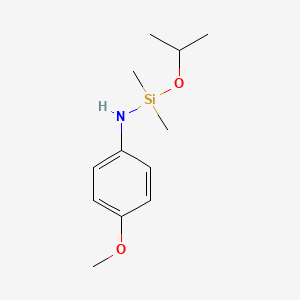 molecular formula C12H21NO2Si B14415068 N-(4-Methoxyphenyl)-1,1-dimethyl-1-[(propan-2-yl)oxy]silanamine CAS No. 86936-20-1