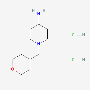 molecular formula C11H24Cl2N2O B1441507 1-[(Tetrahydro-2H-pyran-4-yl)methyl]piperidin-4-amine dihydrochloride CAS No. 1286274-47-2