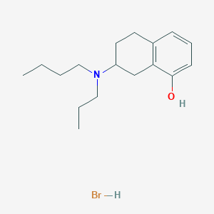 molecular formula C17H28BrNO B14415075 7-[Butyl(propyl)amino]-5,6,7,8-tetrahydronaphthalen-1-ol;hydrobromide CAS No. 81185-38-8