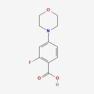 molecular formula C11H12FNO3 B1441508 2-Fluoro-4-morpholinobenzoic Acid CAS No. 946598-40-9