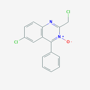molecular formula C15H10Cl2N2O B144151 6-Chloro-2-(chloromethyl)-4-phenylquinazoline 3-oxide CAS No. 5958-24-7