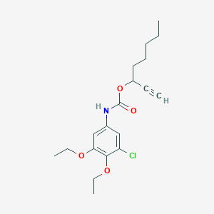 molecular formula C19H26ClNO4 B14415102 Oct-1-yn-3-yl (3-chloro-4,5-diethoxyphenyl)carbamate CAS No. 84971-75-5