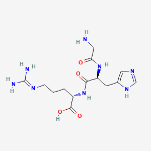 molecular formula C14H24N8O4 B14415117 Glycyl-histidyl-arginine CAS No. 82224-83-7