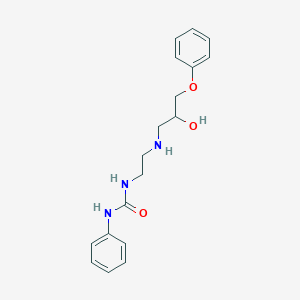 molecular formula C18H23N3O3 B14415167 N-{2-[(2-Hydroxy-3-phenoxypropyl)amino]ethyl}-N'-phenylurea CAS No. 83019-67-4