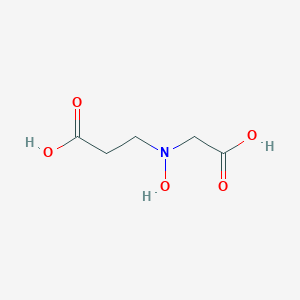 molecular formula C5H9NO5 B144152 beta-Alanine, N-(carboxymethyl)-N-hydroxy-(9CI) CAS No. 137528-28-0