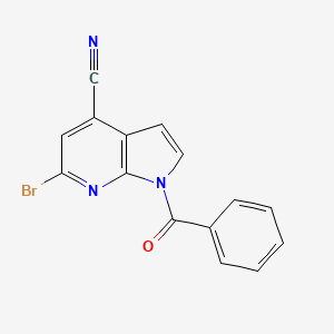1-Benzoyl-4-cyano-6-bromo-7-azaindole
