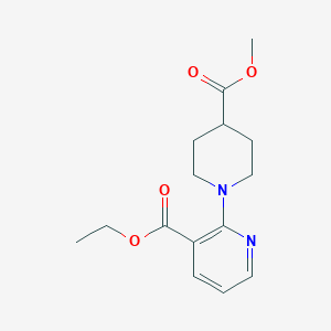 molecular formula C15H20N2O4 B1441523 Ethyl 2-(4-(methoxycarbonyl)piperidin-1-YL)pyridine-3-carboxylate CAS No. 1185291-72-8