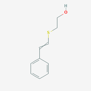 molecular formula C10H12OS B14415242 2-[(2-Phenylethenyl)sulfanyl]ethan-1-ol CAS No. 86163-84-0