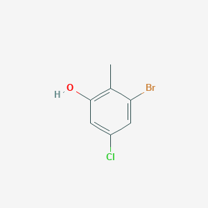 molecular formula C7H6BrClO B1441525 3-bromo-5-chloro-2-methylphenol CAS No. 1082040-46-7
