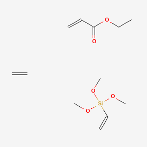 molecular formula C12H24O5Si B14415251 Ethene;ethenyl(trimethoxy)silane;ethyl prop-2-enoate CAS No. 79794-64-2