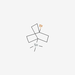 molecular formula C11H21BrSn B14415274 Stannane, (4-bromobicyclo[2.2.2]oct-1-yl)trimethyl- CAS No. 84010-81-1