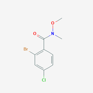molecular formula C9H9BrClNO2 B1441528 2-Bromo-4-chloro-N-methoxy-N-methylbenzamide CAS No. 1255099-63-8