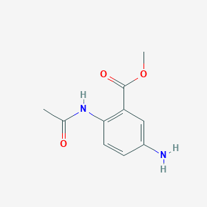 molecular formula C10H12N2O3 B14415292 Methyl 2-acetamido-5-aminobenzoate CAS No. 80162-85-2