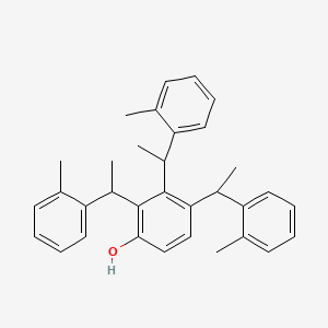 molecular formula C33H36O B14415346 Tris[1-(methylphenyl)ethyl]phenol CAS No. 83804-01-7