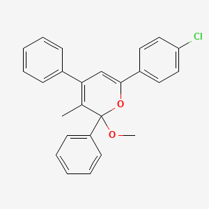 molecular formula C25H21ClO2 B14415366 6-(4-Chlorophenyl)-2-methoxy-3-methyl-2,4-diphenyl-2H-pyran CAS No. 79888-96-3
