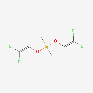 molecular formula C6H8Cl4O2Si B14415381 Silane, bis[(2,2-dichloroethenyl)oxy]dimethyl- CAS No. 80525-69-5