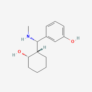 molecular formula C14H21NO2 B14415414 Phenol, 3-((2-hydroxycyclohexyl)(methylamino)methyl)-, (1alpha(R*),2alpha)- CAS No. 81968-36-7